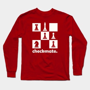 Checkmate - Chess | White Long Sleeve T-Shirt